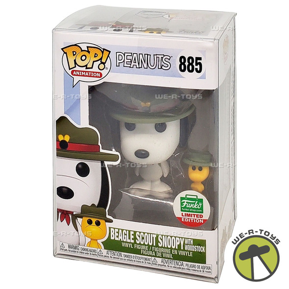 Funko POP Animation Peanuts Beagle Scout Snoopy with Woodstock 885 Vinyl Figure