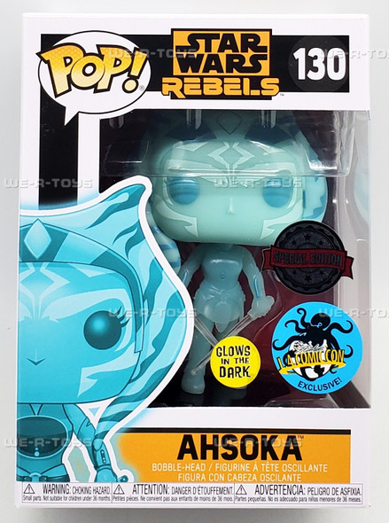Funko POP Star Wars Rebels Ahsoka 130 Glow in The Dark Bobble Head Figure