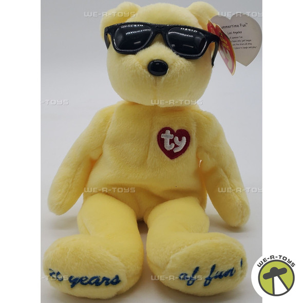 Ty Beanie Baby Summertime Fun the Bear Los Angeles Version Plush 2006