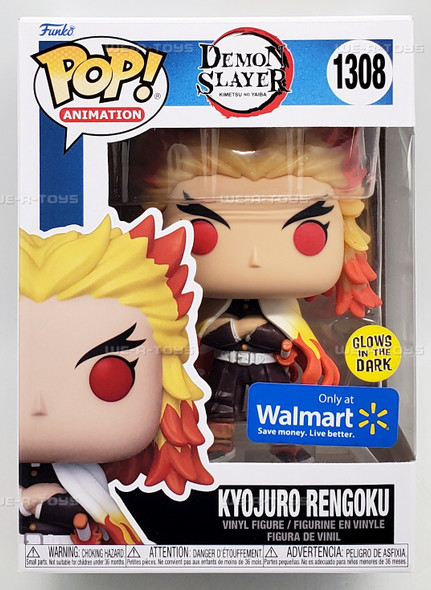 Funko POP Animation Demon Slayer Rengoku Kyojuro 1308 GITD Vinyl Figure