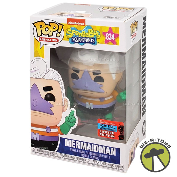 Funko POP Animation Spongebob Squarepants MermaidMan 834 Vinyl Figure