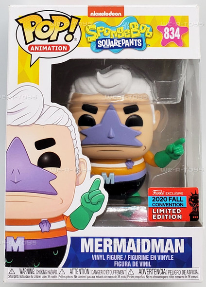 Funko POP Animation Spongebob Squarepants MermaidMan 834 Vinyl Figure