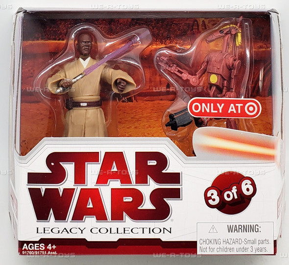 Star Wars Legacy Geonosis Arena Showdown Mace Windu and Battle Droid Commander