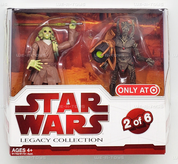 Star Wars Legacy Geonosis Arena Showdown Kit Fisto and Geonosian Warrior Figures