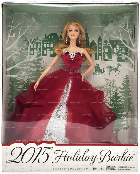 2015 Holiday Barbie Doll Blonde Mattel #CHR76