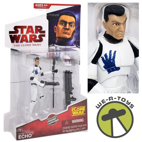 Star Wars The Clone Wars Clone Trooper Echo CW17 Action Figure 2009 Hasbro 91232