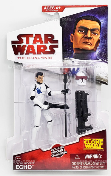 Star Wars The Clone Wars Clone Trooper Echo CW17 Action Figure 2009 Hasbro 91232