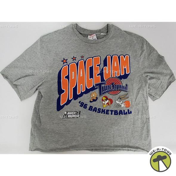 Space Jam Tune Squad 30th Anniversary Kids Gray T-Shirt Size Medium 39-41
