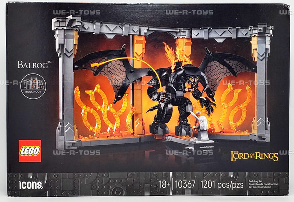 LEGO Icons The Lord of The Rings Balrog Book Nook Kit 1201pc Building Set 10367