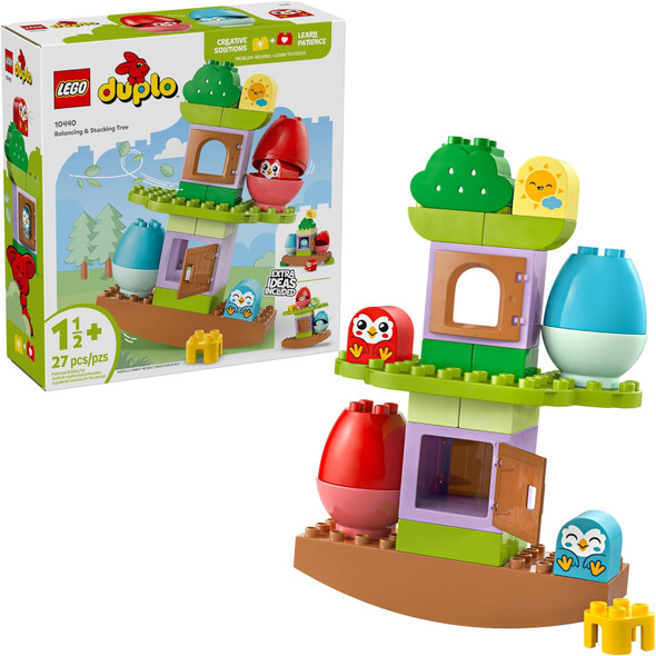 LEGO DUPLO My First Balancing & Stacking Tree Building Toy Playset