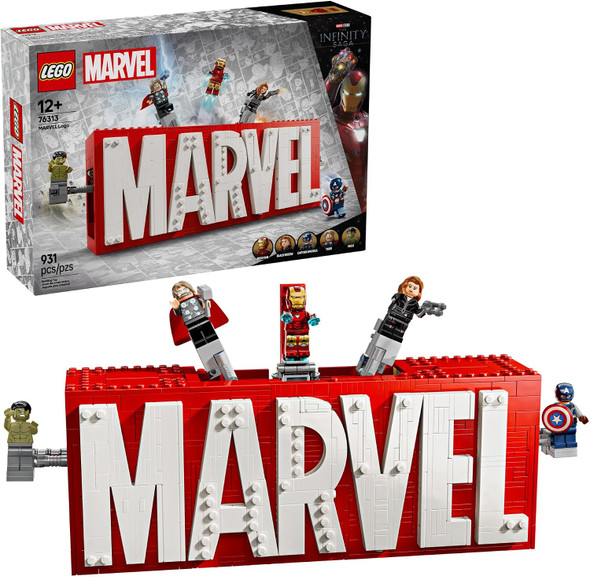 LEGO Marvel Logo & Minifigures Collectible Building Toy 76313