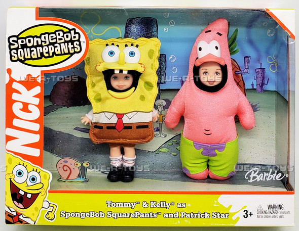 Kelly and Tommy as Spongebob Squarepants and Patick Star Barbie Dolls H1701