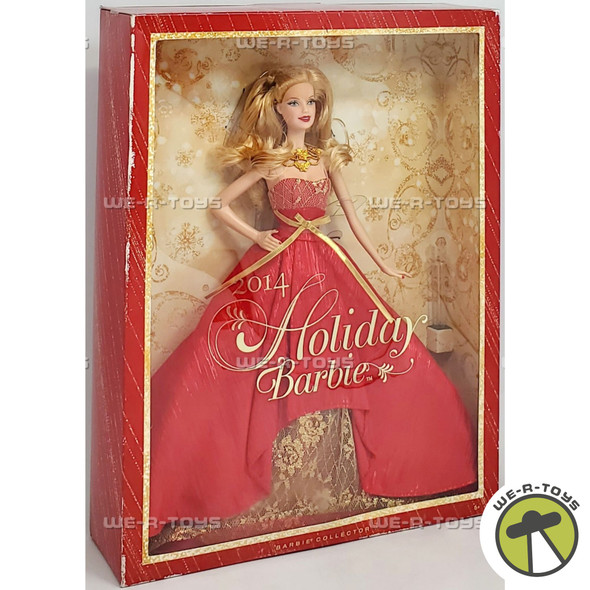 2014 Holiday Barbie Doll Blonde Hair Mattel BDH13