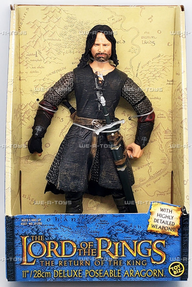 Lord of the Rings Aragorn Poseable Action Figure 2004 Toy Biz 81201