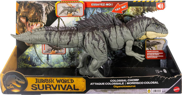 Jurassic World Colossal Chomp Giganotosaurus Figure with Big Bite