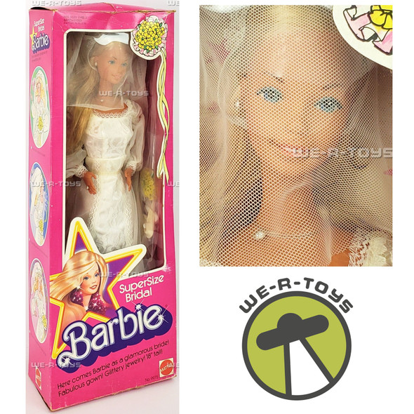 SuperSize Bridal Barbie Doll 18 Inches Tall 1977 Mattel 9975