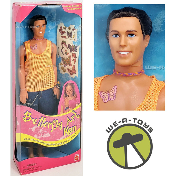 Butterfly Art Ken Barbie Doll 1998 Mattel 22995