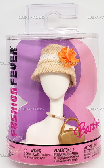 Barbie Fashion Fever Hat and Necklace Doll Accessory 2004 Mattel H0886