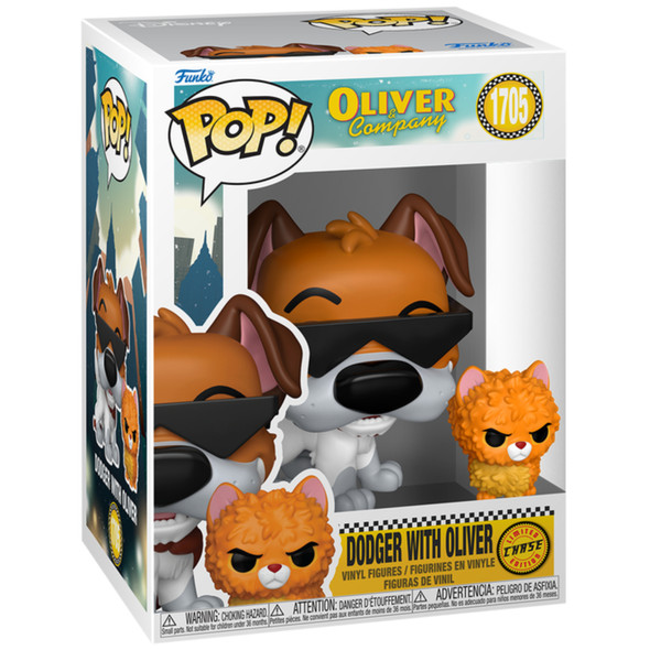 Funko Pop Oliver and Company Dodger with Oliver Vinyl Figure #1705 CHASE
