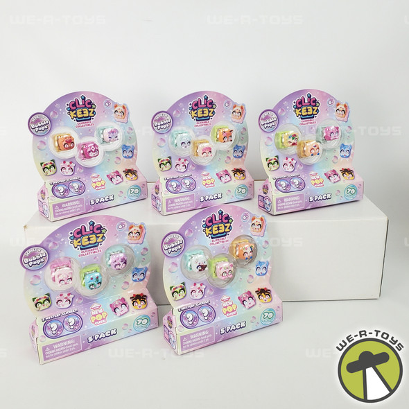 ClicKeez Series 3 Bubble Pop Fidget Toys Blind Box 5-Pack, Case of 5