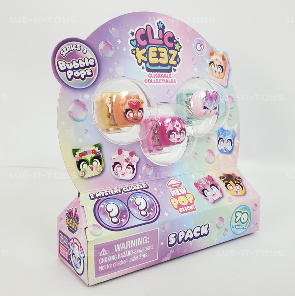 ClicKeez Series 3 Bubble Pop Fidget Toys Blind Box 5-Pack, Case of 5