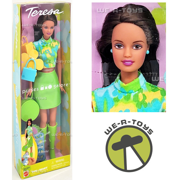Purses Galore Teresa Friend of Barbie Doll Green 2002 Mattel 57613