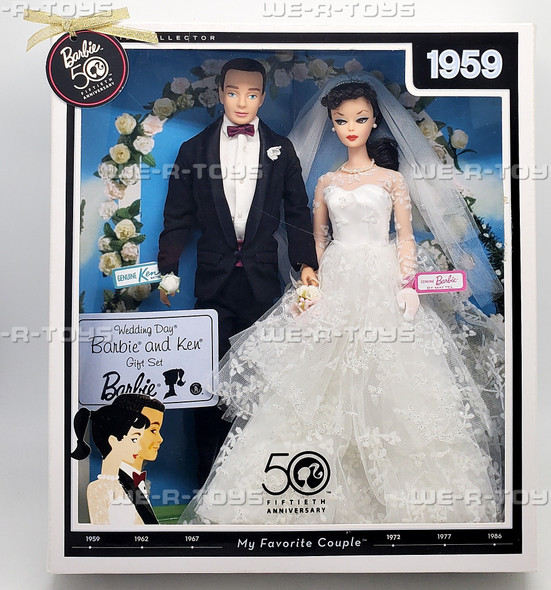 My Favorite Couple 1959 Wedding Day Barbie and Ken Doll Gift Set Mattel P6750