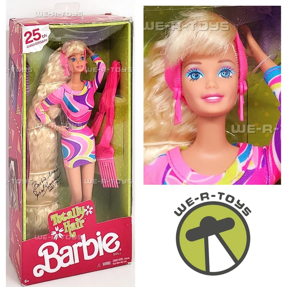 25th Anniversary Totally Hair Barbie Doll 2016 Mattel DWF49 Carol Spencer Signed