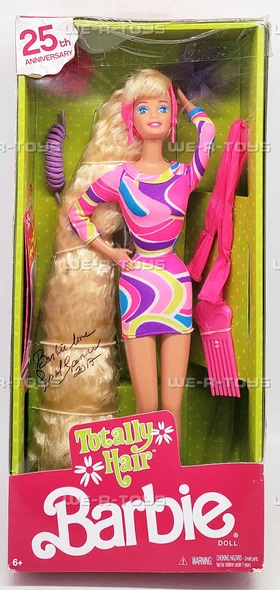 25th Anniversary Totally Hair Barbie Doll 2016 Mattel DWF49 Carol Spencer Signed