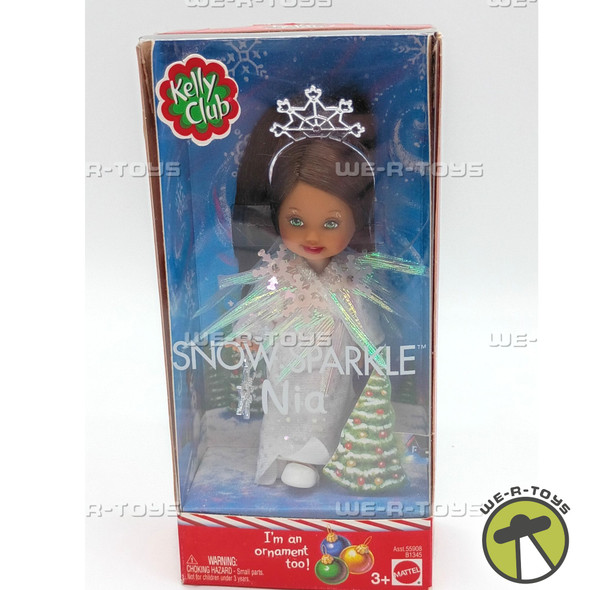 Snow Sparkle Nia Barbie Doll Kelly Club Christmas Ornament 2003 Mattel B1345