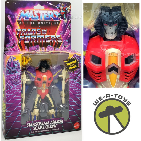 MOTU x Transformers Starscream Armor Scare Glow Action Figure 2025 Mattel JGT19