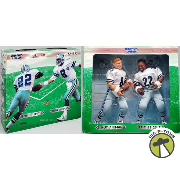 Starting Lineup Emmitt Smith & Troy Aikman Action Figure Set 1997 Hasbro 27927