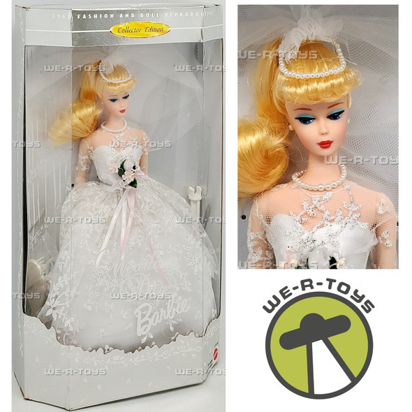 Wedding Day Blonde Barbie Doll 1960 Fashion and Doll Reproduction Mattel 17119