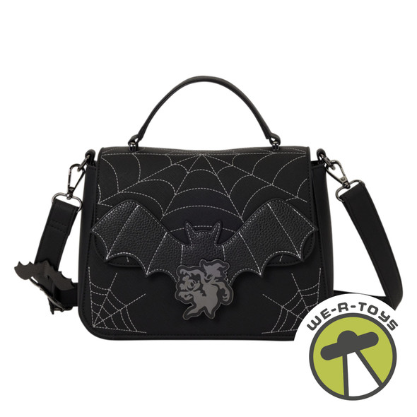 Mickey and Minnie Spiderweb and Bats Crossbody Bag Loungefly