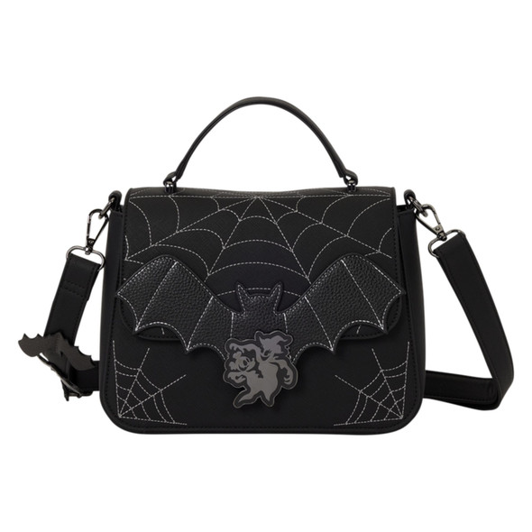 Mickey and Minnie Spiderweb and Bats Crossbody Bag Loungefly