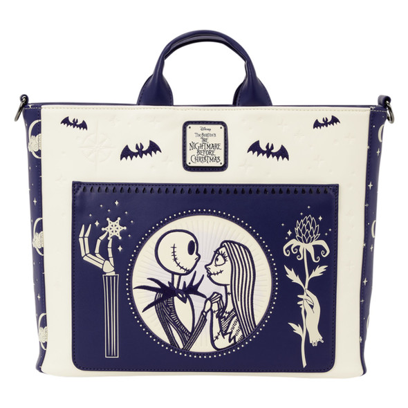 Nightmare Before Christmas Jack & Sally Night Sky Convertible Tote Loungefly