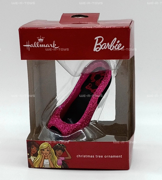 Barbie Christmas Ornament 2017 Sparkly High Heeled Shoe Mattel Hallmark