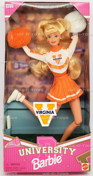 Virginia University Barbie Doll Bend and Move Body 1997 Mattel 17754