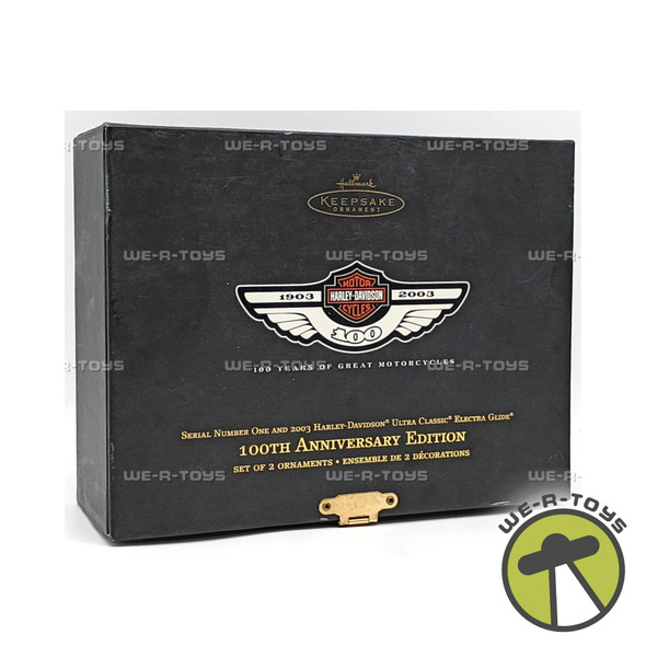 Harley Davidson 100 Year Ornaments- Serial Number One and 2003 Electra Glide