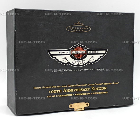Harley Davidson 100 Year Ornaments- Serial Number One and 2003 Electra Glide