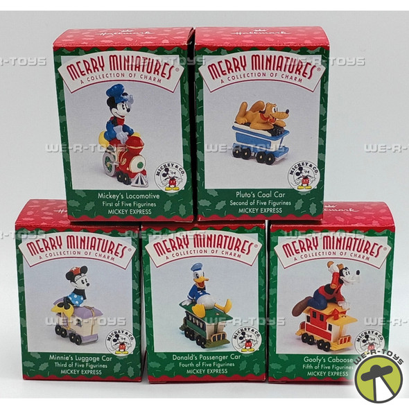 Hallmark Merry Miniatures Mickey and Co. Train Charms 1998