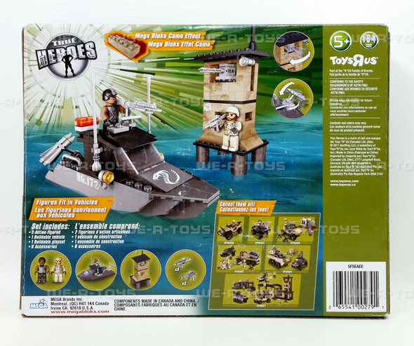 2011 Mega Bloks True Heroes RG - 17 Speed Boat Stealth Escape Build & Play Set