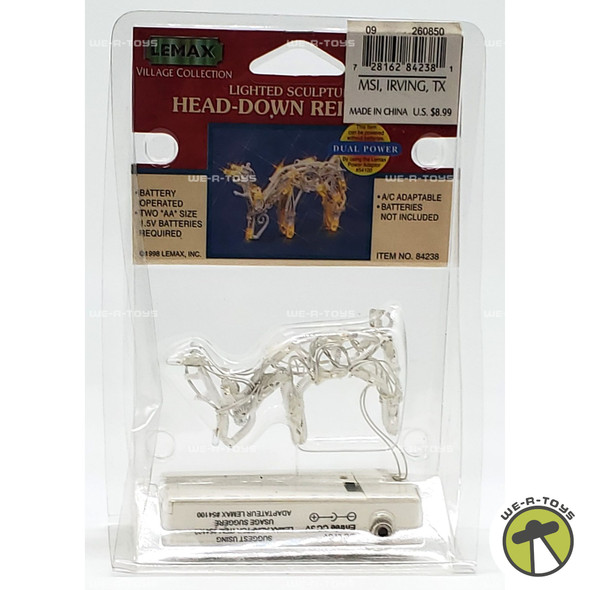 Lemax Head-Down Reindeer Lighted Sculpture Lemax Village Collection