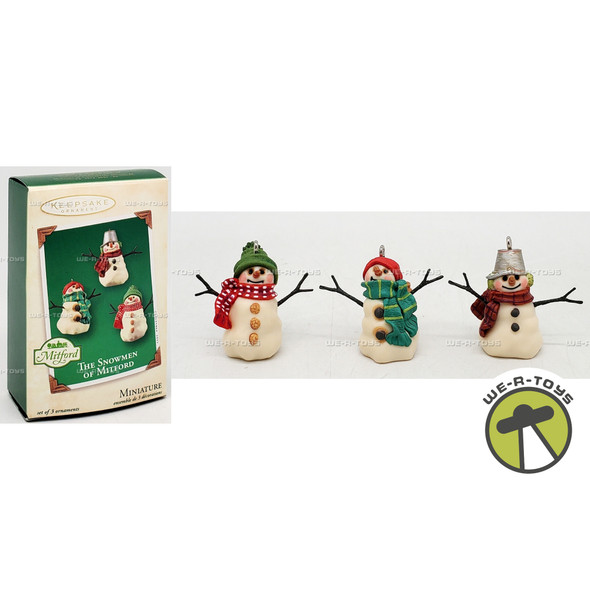 Hallmark Keepsake The Snowmen of Mitford Miniature Christmas Ornaments Set of 3
