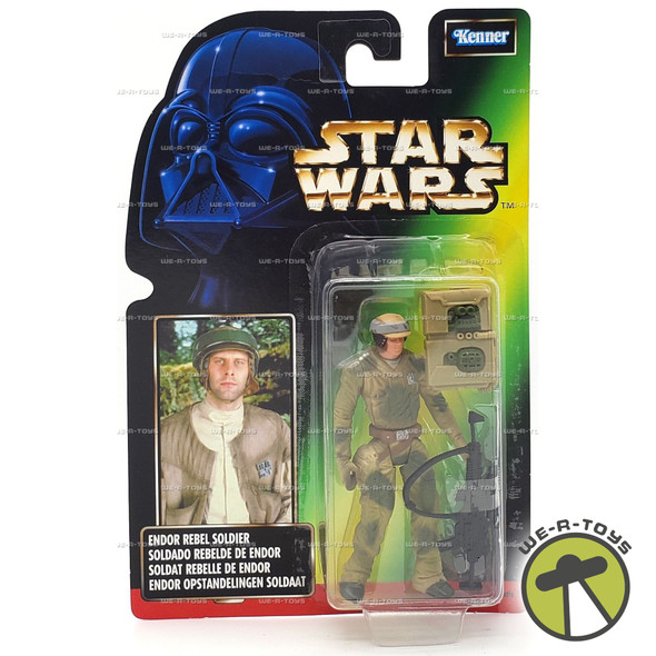 Star Wars POTF Endor Rebel Soldier Figure International Card 1997 Hasbro #69716