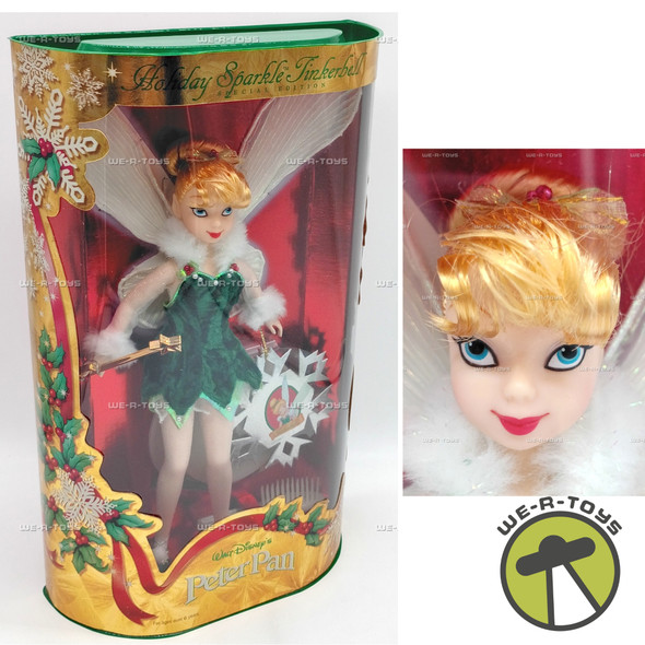 Peter Pan Holiday Sparkle Tinkerbell Special Edition Doll 1999 Mattel 25566