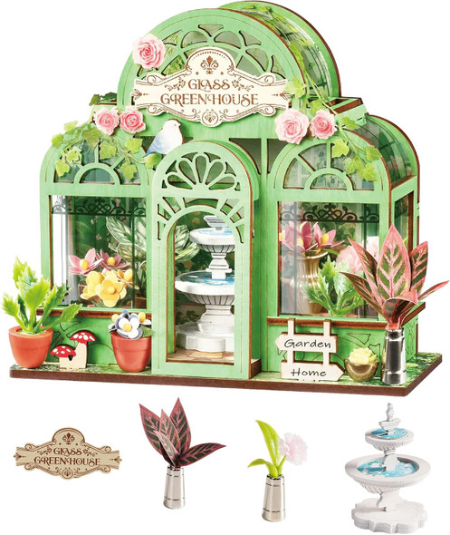 Rolife Green Fountain Garden DIY Miniature House DS049