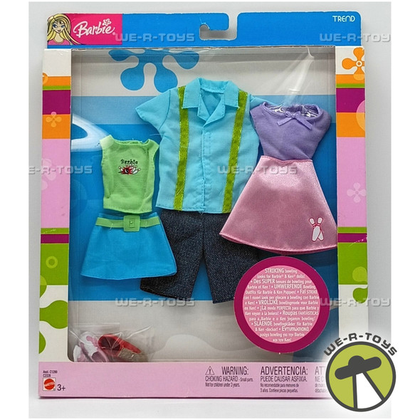 Barbie Doll Bowling Fashions for Barbie and Ken C3328