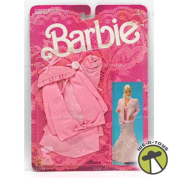 Barbie Fancy Frills Lingerie Fashion Pink Nightgown 1986