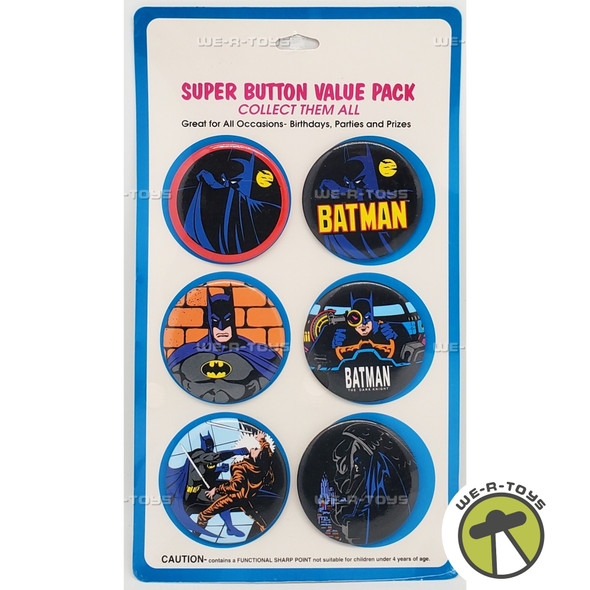 DC Batman Super Button Value Pack of 6 Buttons OSP Publishing